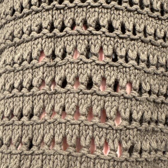 Halogen Green Crochet Sweater Women’s Size Small Long Sleeve Knit Modern Minimal - Picture 4 of 7